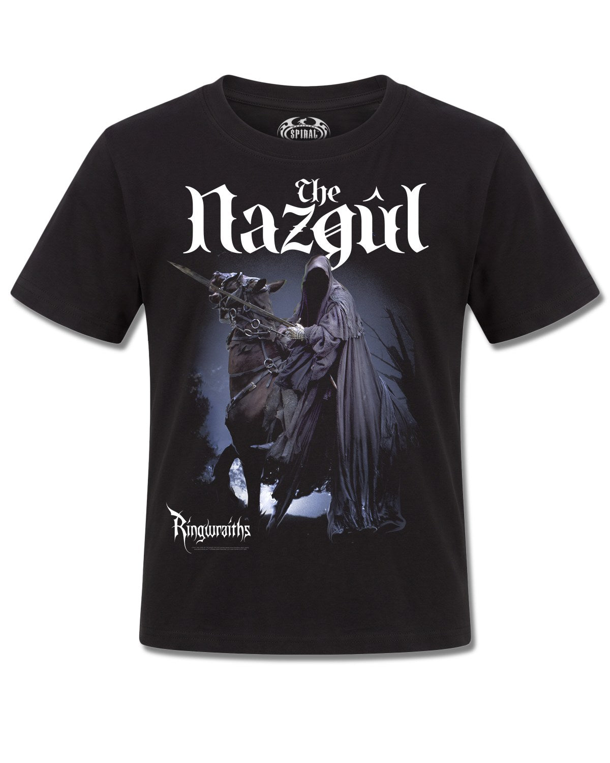 The Lord Of The Rings The Nazgul Ringwraiths (The Lord Of The Rings) design, front view on Black K121