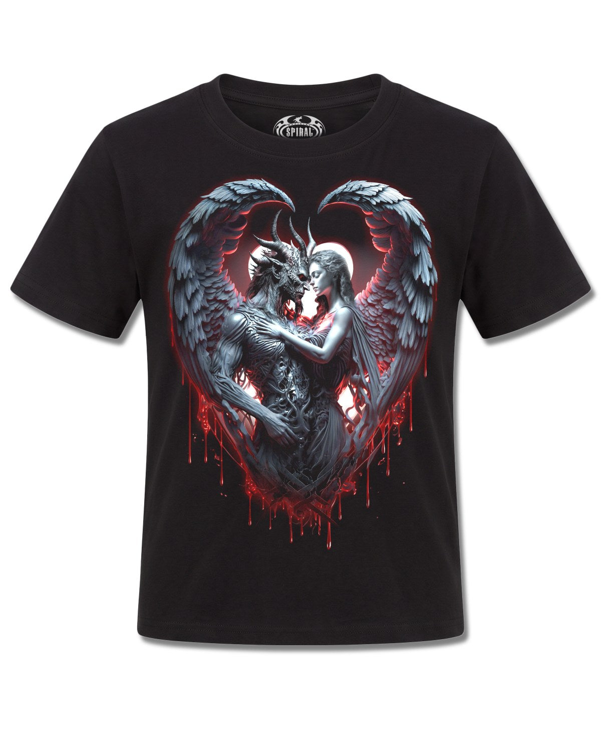 Spiral Solemn Vow design, front view on Black K121, Rock Off Retail official merch