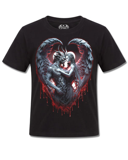 Spiral Solemn Vow design, front view on Black K121, Rock Off Retail official merch