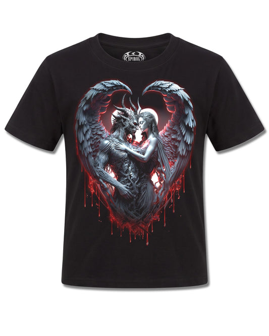 Spiral Solemn Vow design, front view on Black K121, Rock Off Retail official merch