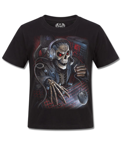 Spiral PC Gamer design, front view on Black K121, Rock Off Retail official merch