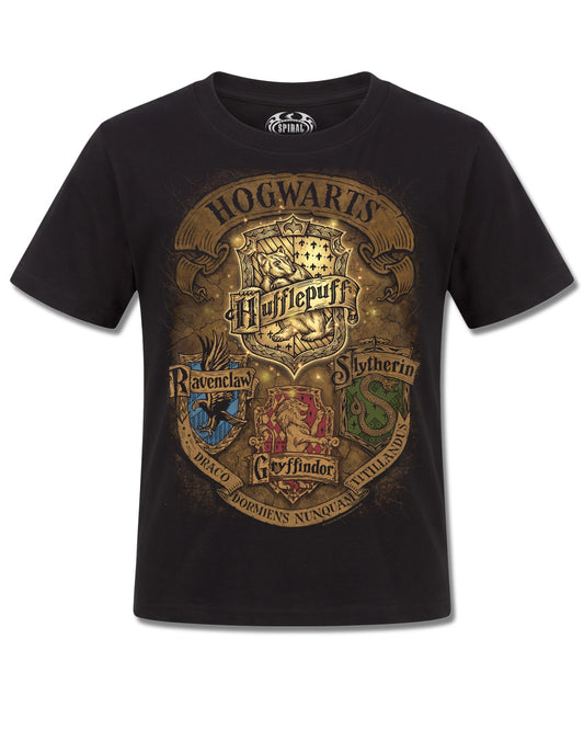 Harry Potter Hufflepuff Crest Ii (Harry Potter) design, front view on Black K121, Rock Off Retail official merch