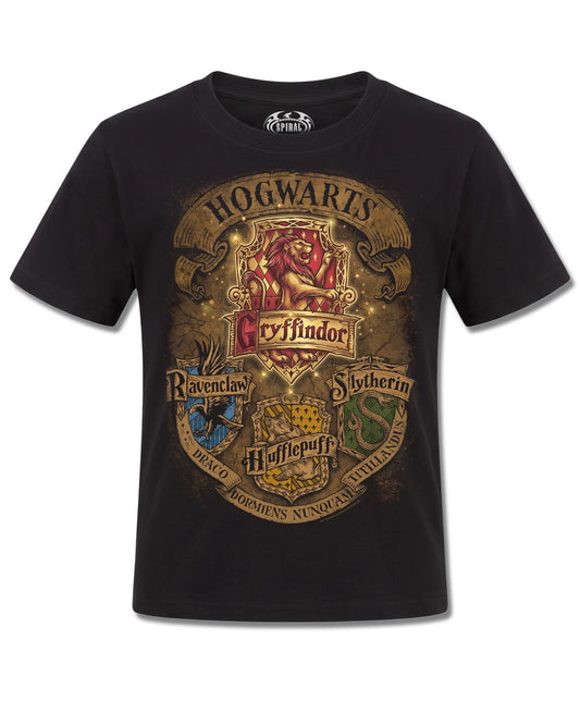 Harry Potter Gryffindor Crest Ii (Harry Potter) design, front view on Black K121, Rock Off Retail official merch