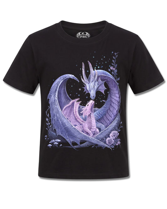 Spiral Maternal Instincts design, front view on Black K121, Rock Off Retail official merch