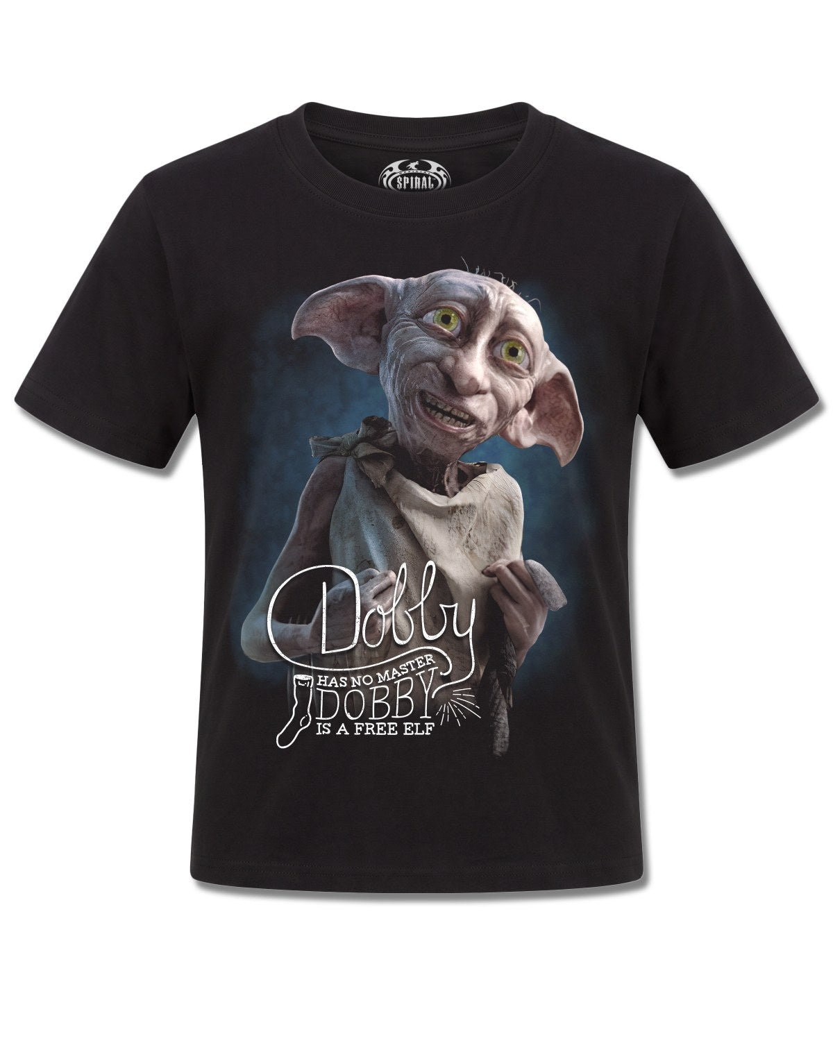 Harry Potter Dobby (Harry Potter) design, front view on Black K121, Rock Off Retail official merch