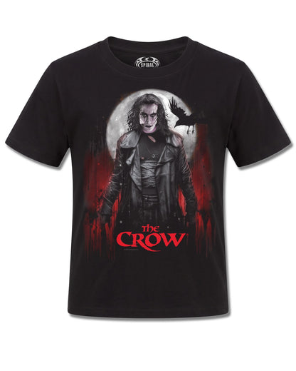 The Crow Blood Moon (The Crow) design, front view on Black K121, Rock Off Retail official merch