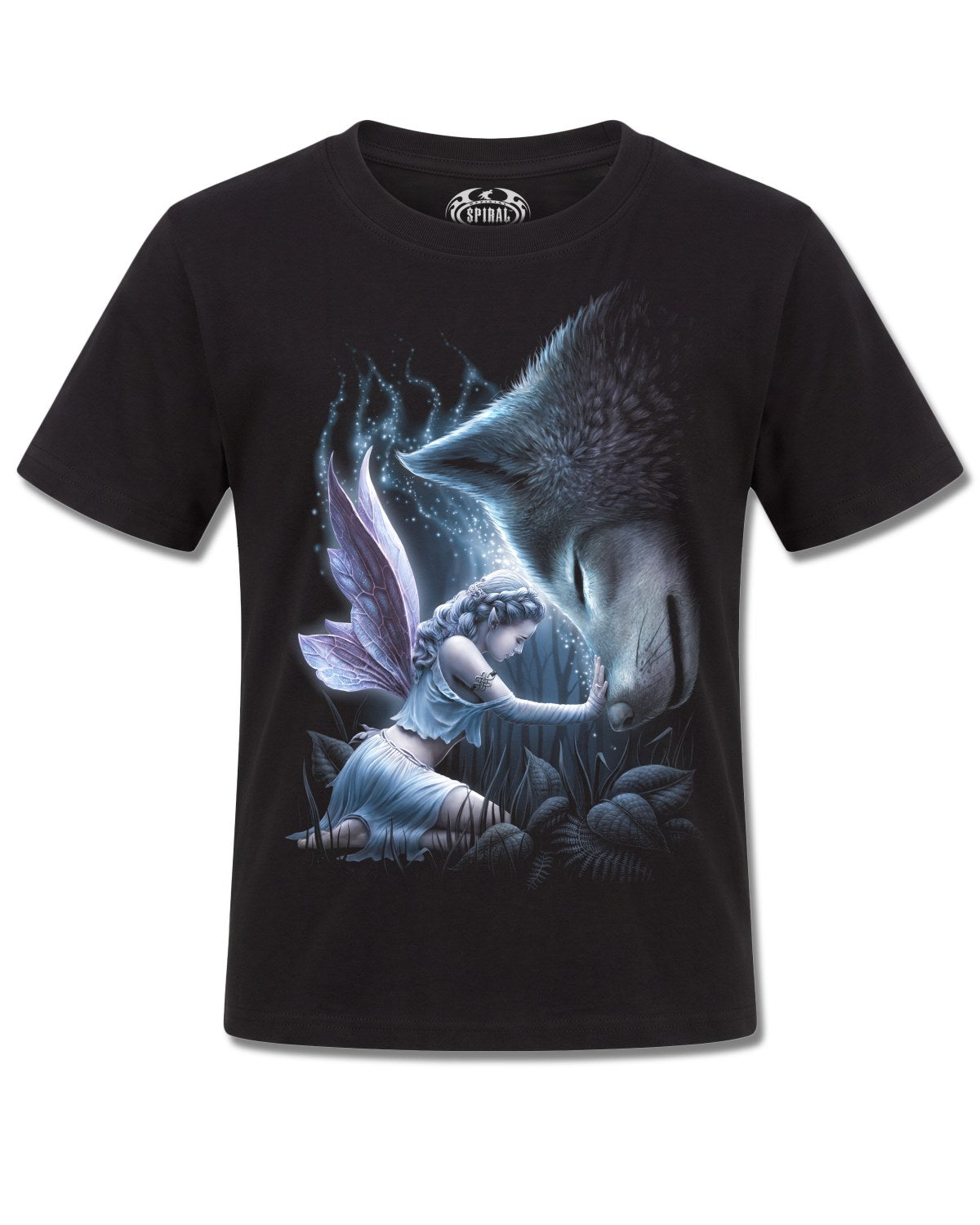 Spiral Sacred Bond design, front view on Black K121, Rock Off Retail official merch