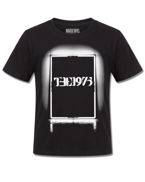 The 1975 Black Tour (The 1975) design, front view on Black K121, Rock Off Retail official merch