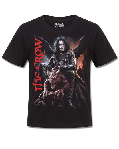 The Crow Gargoyle (The Crow) design, front view on Black K121, Rock Off Retail official merch