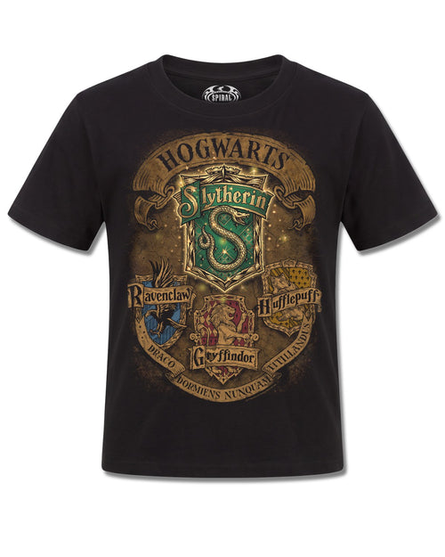 Harry Potter Slytherin Crest Ii (Harry Potter) design, front view on Black K121, Rock Off Retail official merch