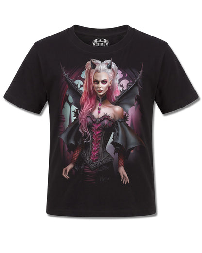 Spiral The Antibarb design, front view on Black K121, Rock Off Retail official merch