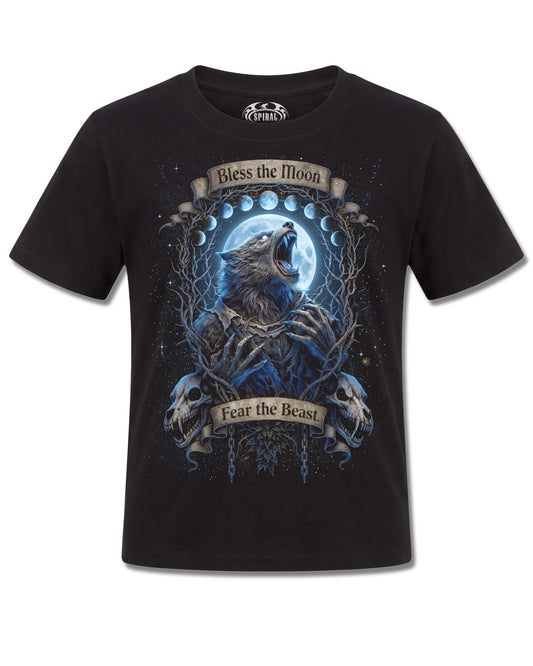 Spiral Fear The Beast design, front view on Black K121, Rock Off Retail official merch