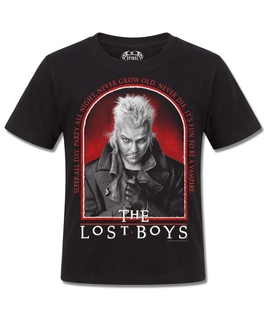 The Lost Boys Fun To Be A Vampire (The Lost Boys) design, front view on Black K121, Rock Off Retail official merch