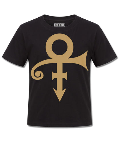 Prince Symbol (Prince) design, front view on Black K121, Rock Off Retail official merch