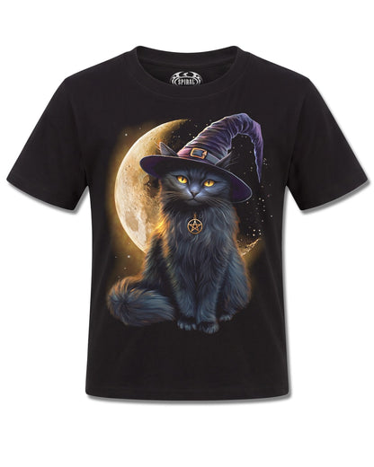 Spiral Familiar Magic design, front view on Black K121, Rock Off Retail official merch