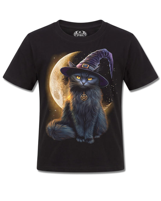 Spiral Familiar Magic design, front view on Black K121, Rock Off Retail official merch