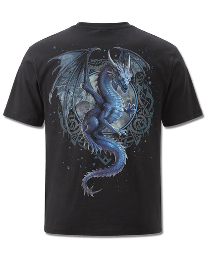 Spiral Storm Dragon design, back view on Black M101, Rock Off Retail official merch