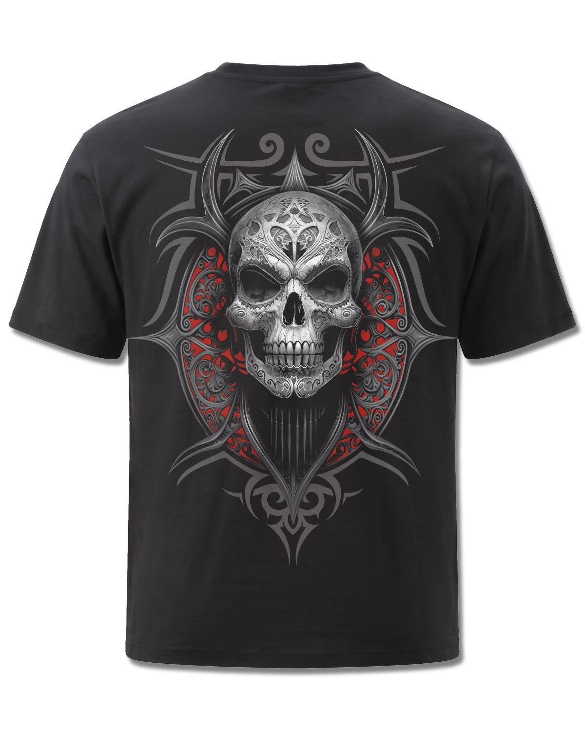 Spiral High Priestess design, back view on Black M101, Rock Off Retail official merch