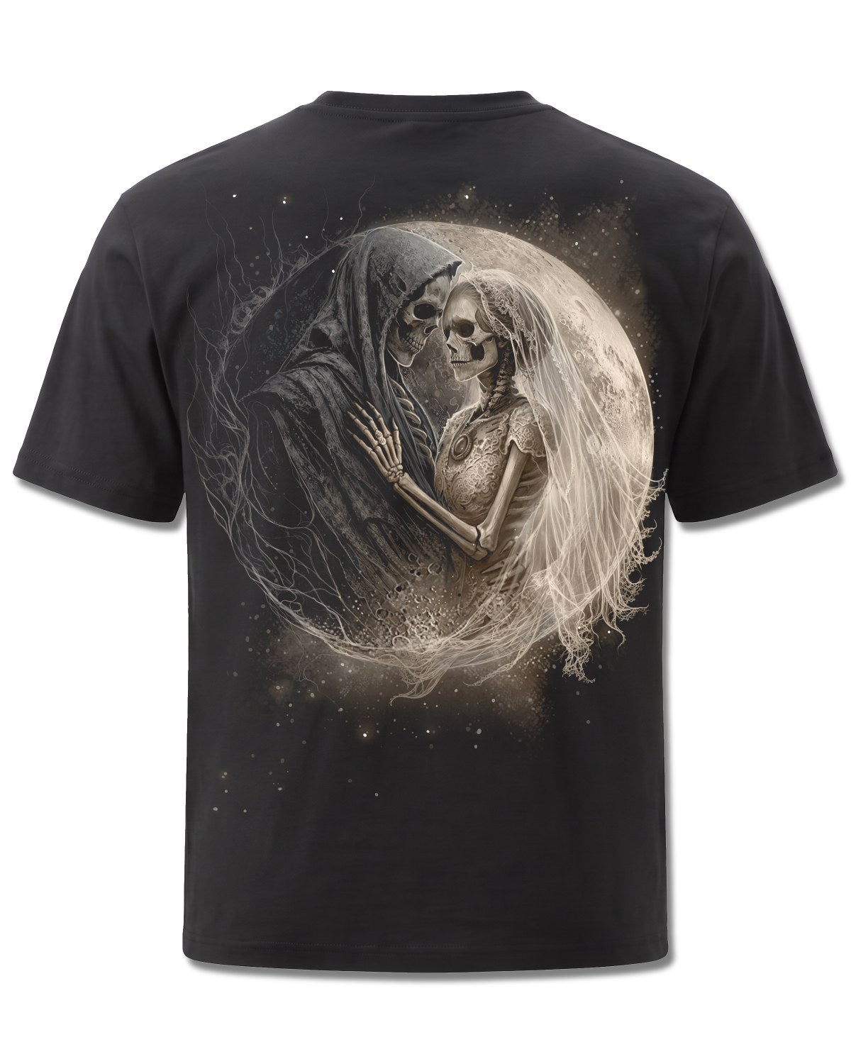 Spiral Last Dance design, back view on Black M101, Rock Off Retail official merch