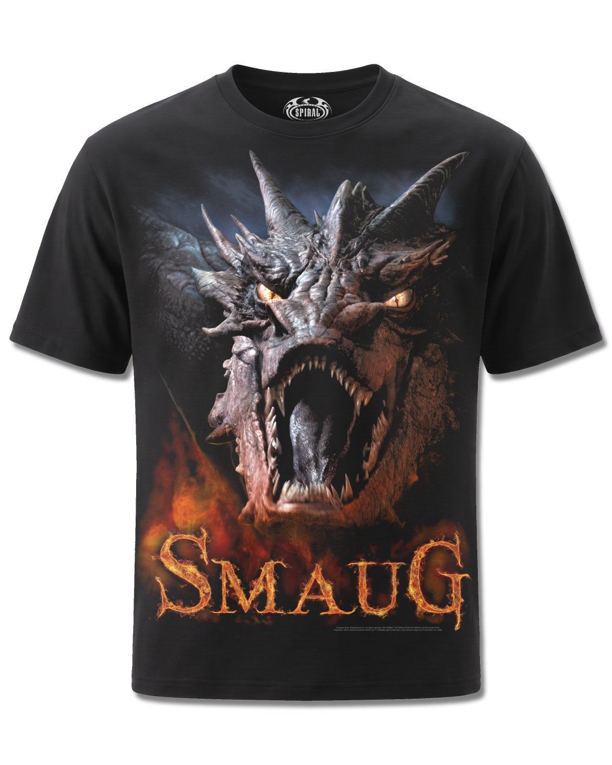 The Lord Of The Rings The Hobbit Smaug (The Lord Of The Rings) design, front view on Black M101