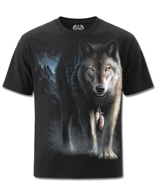 Spiral From Darkness design, front view on Black M101, Rock Off Retail official merch