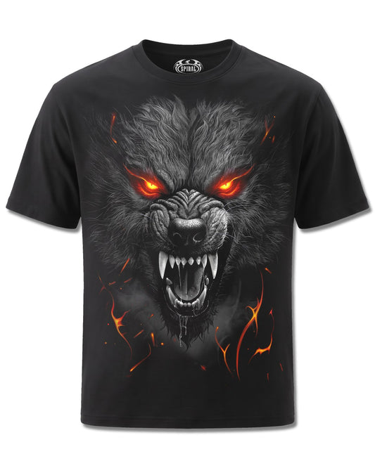 Spiral Darkest Fear design, front view on Black M101, Rock Off Retail official merch