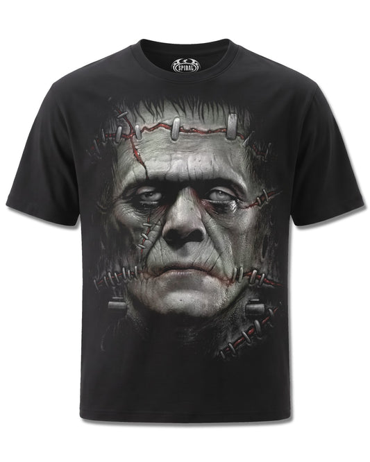 Spiral IT Lives design, front view on Black M101, Rock Off Retail official merch
