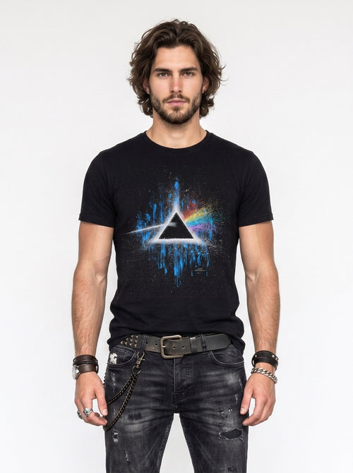 Pink Floyd - Dark Side Of The Moon Blue Splatter - T-Shirt, second view