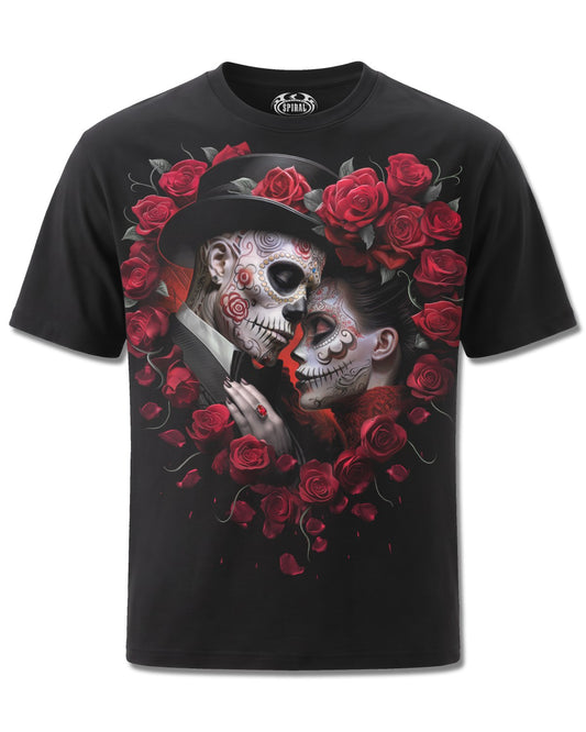 Spiral Be Mine design, front view on Black M121, Rock Off Retail official merch