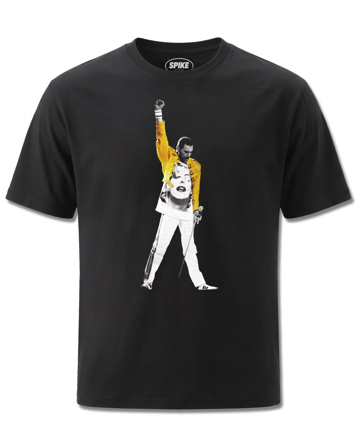 Icons Freddie Mercury (Icons) design, front view on Black M121, Rock Off Retail official merch