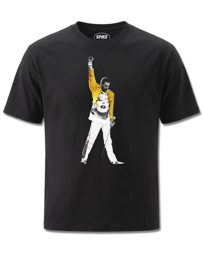 Icons Freddie Mercury (Icons) design, front view on Black M121, Rock Off Retail official merch