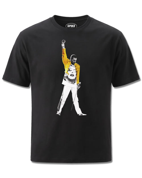Icons Freddie Mercury (Icons) design, front view on Black M121, Rock Off Retail official merch