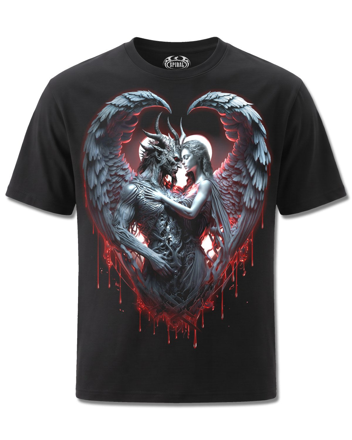 Spiral Solemn Vow design, front view on Black M121, Rock Off Retail official merch