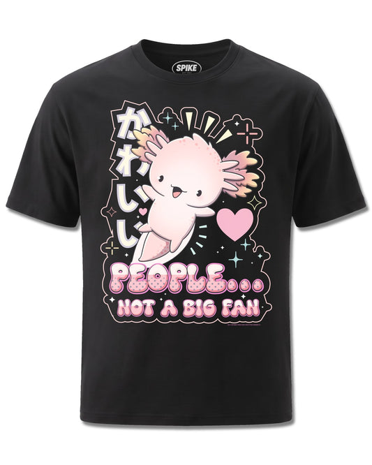 Cutie Squad People Not A Big Fan (Cutie Squad) design, front view on Black M121, Rock Off Retail official merch