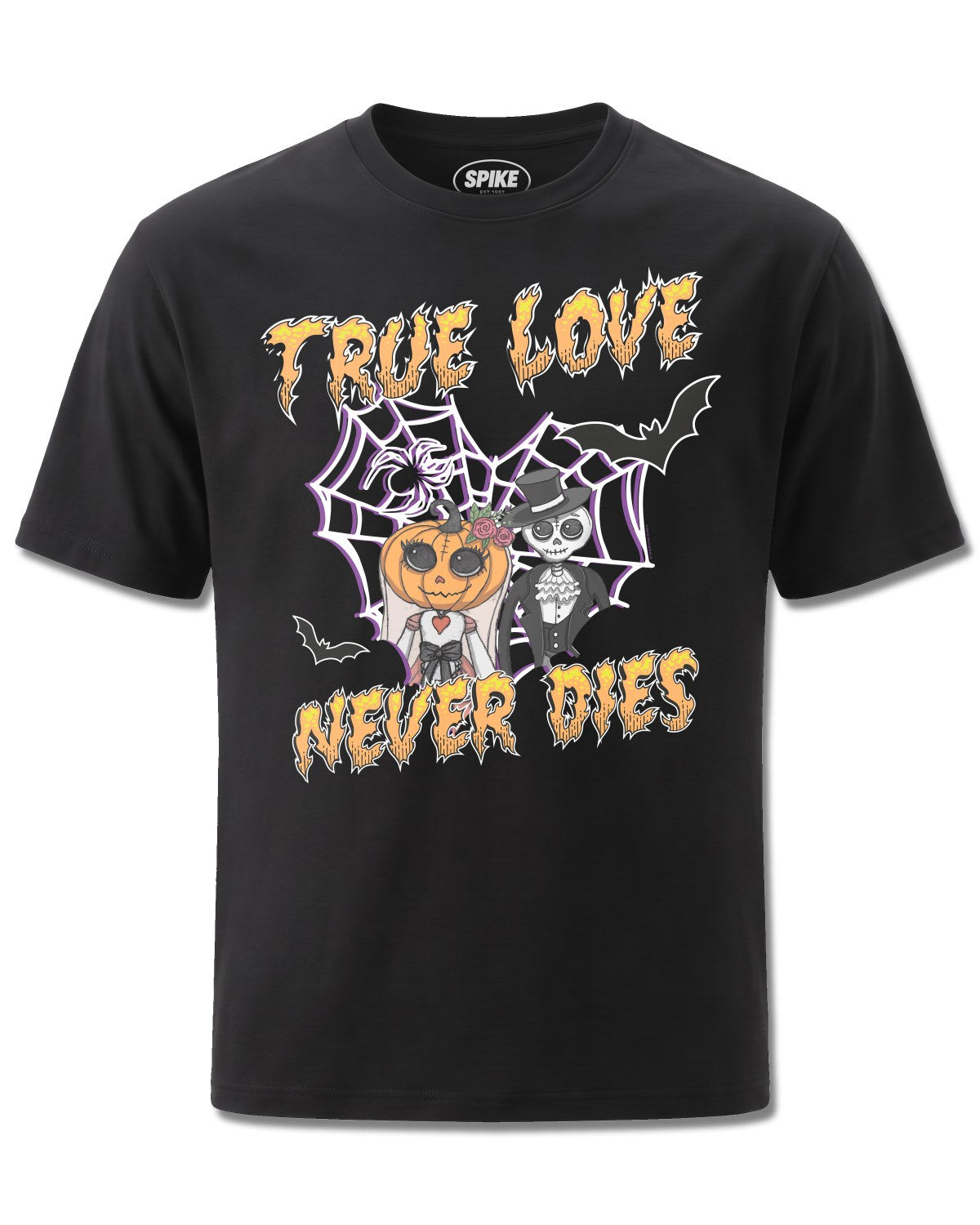 My Charming Dead Mcd True Love Never Dies (My Charming Dead) design, front view on Black M121, Rock Off Retail official merch