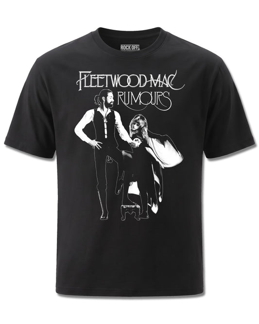 Fleetwood Mac Rumours (Fleetwood Mac) design, front view on Black M121, Rock Off Retail official merch