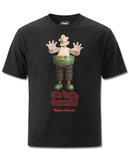 Wallace&gromit Wallace & Gromit Oh Eck Gromit (Wallace&Gromit) design, front view on Black M121