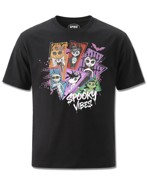 My Charming Dead Mcd Spooky Vibes (My Charming Dead) design, front view on Black M121, Rock Off Retail official merch