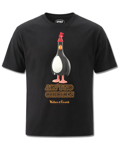 Wallace&gromit Wallace & Gromit Aint No Chicken (Wallace&Gromit) design, front view on Black M121