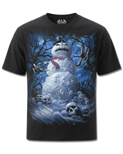 Spiral Dead Cold design, front view on Black M121, Rock Off Retail official merch