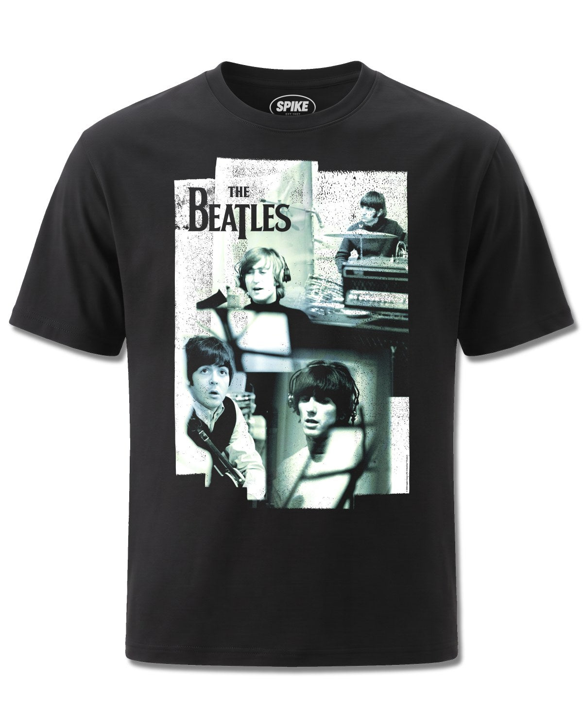 Beatles The Beatles Studio (The Beatles) design, front view on Black M121, Rock Off Retail official merch