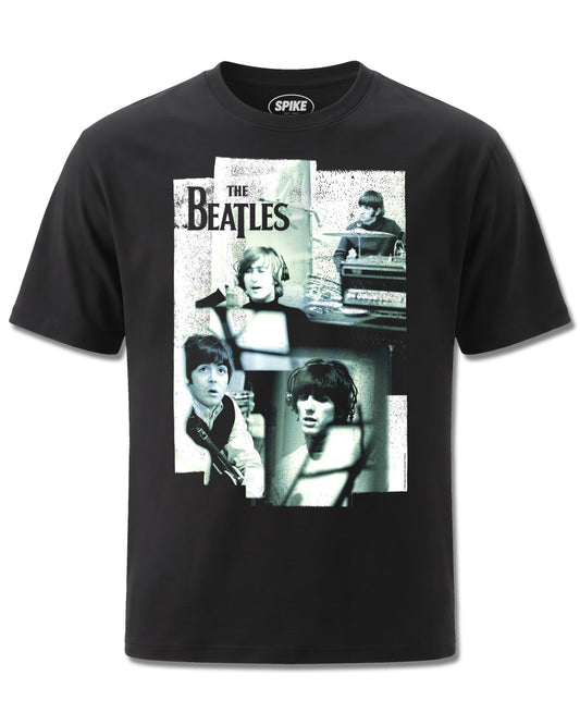 Beatles The Beatles Studio (The Beatles) design, front view on Black M121, Rock Off Retail official merch