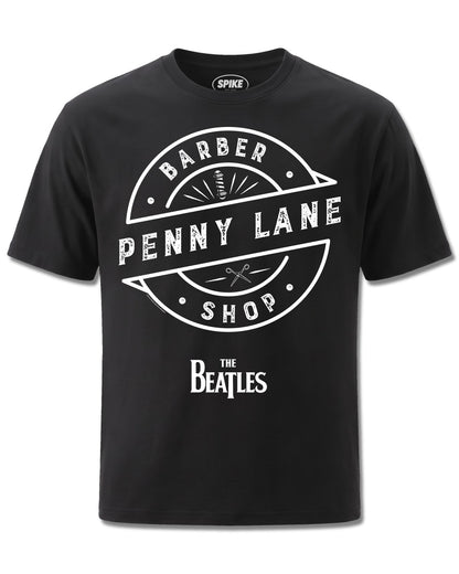 Beatles Penny Lane (The Beatles) design, front view on Black M121, Rock Off Retail official merch