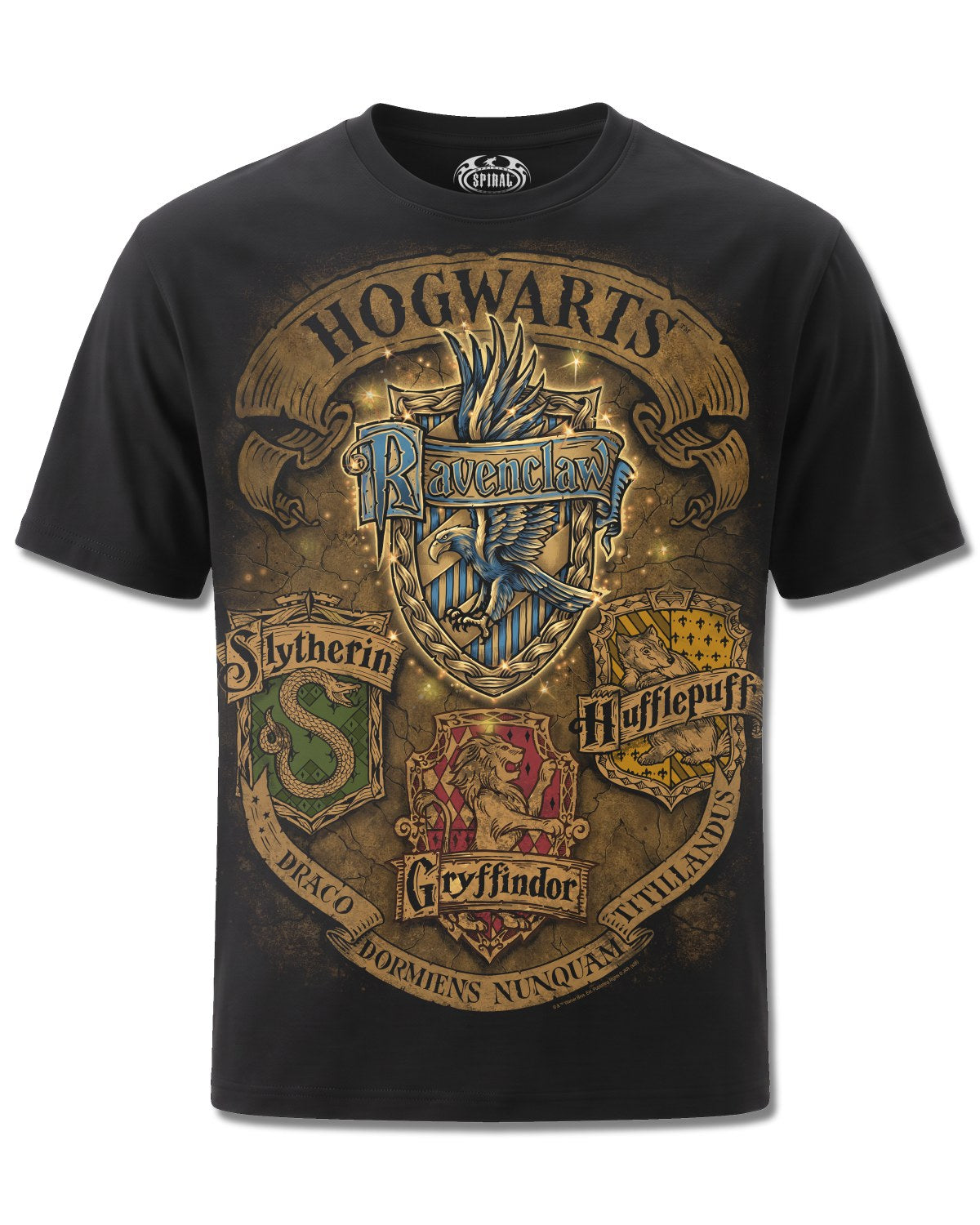 Harry Potter Ravenclaw Crest Ii (Harry Potter) design, front view on Black M121, Rock Off Retail official merch