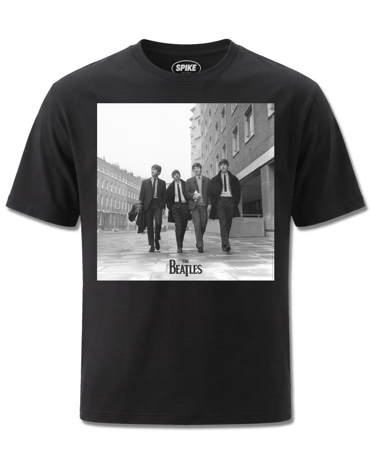 Beatles Guildford Street (The Beatles) design, front view on Black M121, Rock Off Retail official merch
