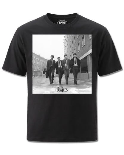 Beatles Guildford Street (The Beatles) design, front view on Black M121, Rock Off Retail official merch