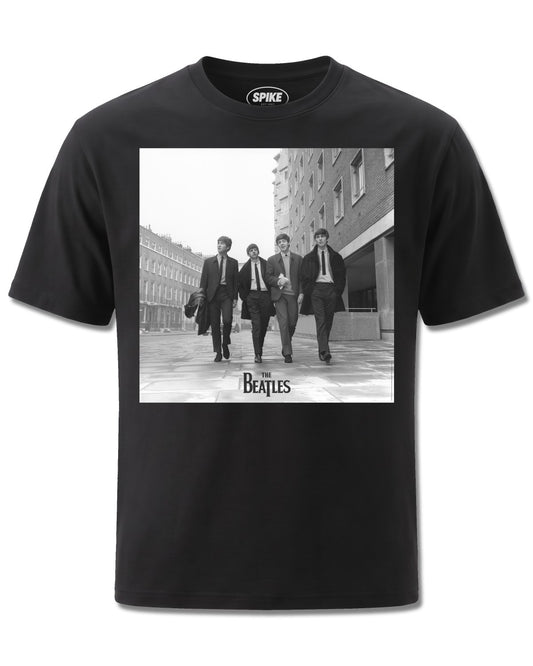 Beatles Guildford Street (The Beatles) design, front view on Black M121, Rock Off Retail official merch