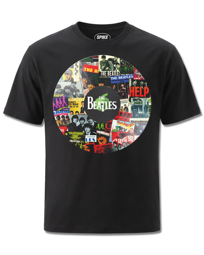 Beatles The Beatles Single Covers (The Beatles) design, front view on Black M121, Rock Off Retail official merch