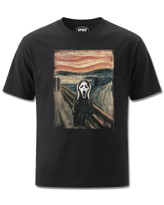 Ghost Face The Scream (Ghost Face) design, front view on Black M121, Rock Off Retail official merch