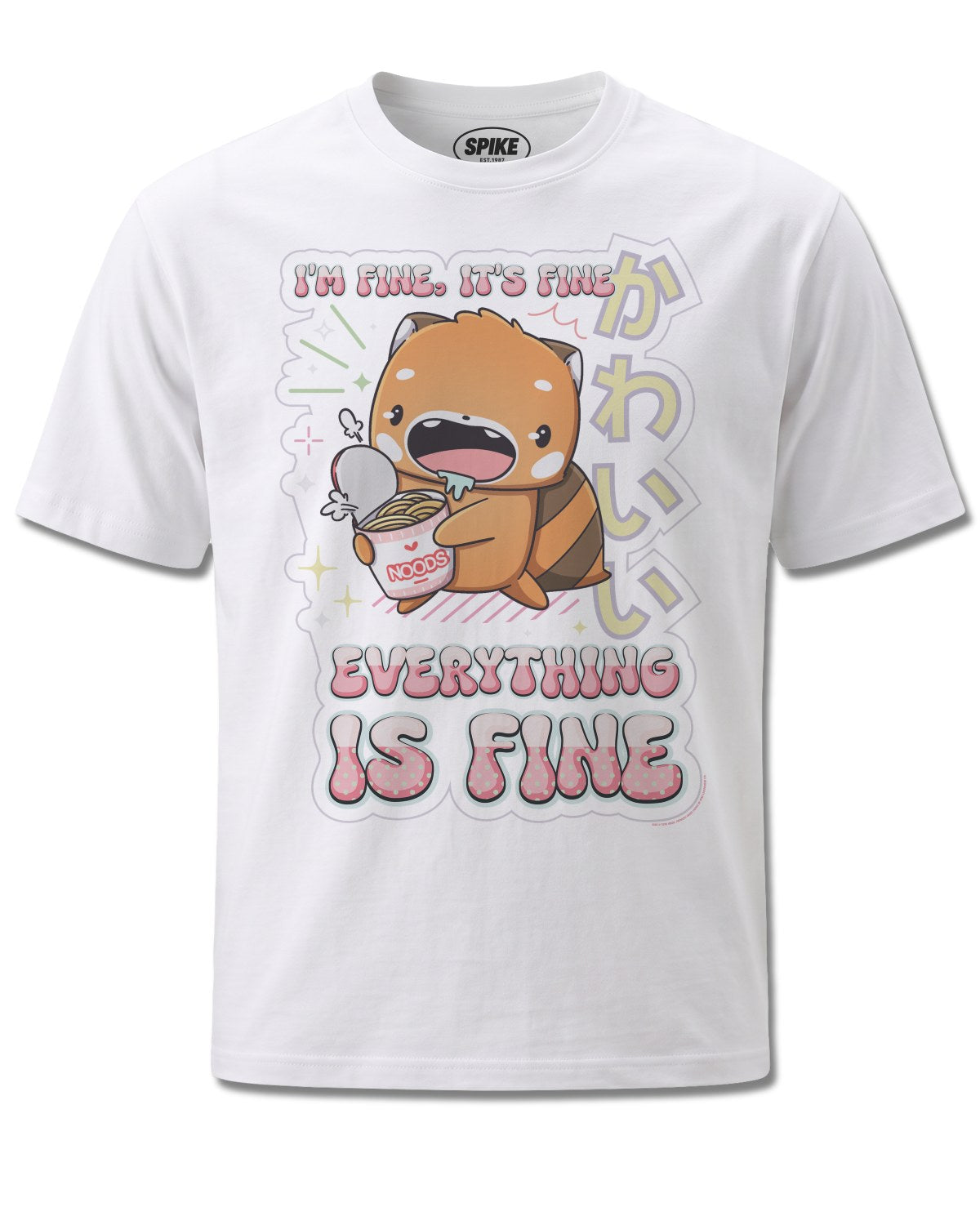 Cutie Squad Everything Is Fine (Cutie Squad) design, front view on White M137, Rock Off Retail official merch